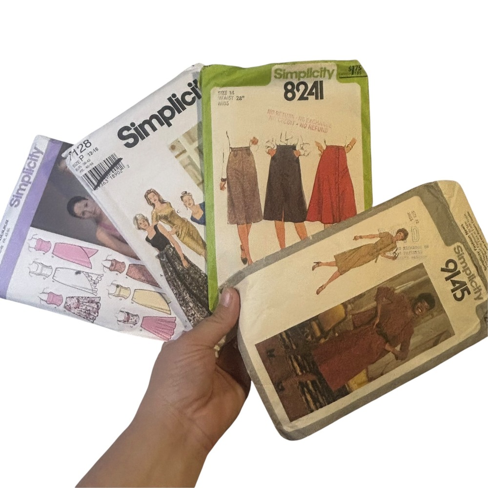 Simplicity Sewing Pattern Lot 4990 7128 8241 9145 Dresses Skirts Tops Vintage